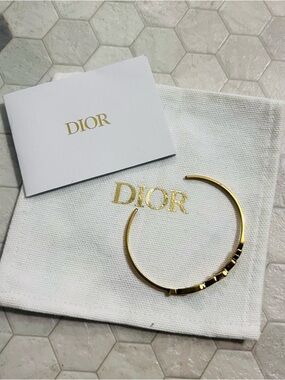 Dior Gold Open Cuff Bracelet